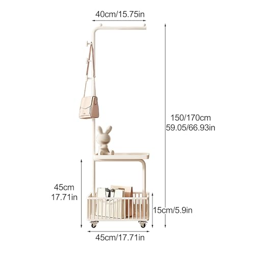 Portant à vêtements avec roulettes idéal pour organiser la chambre ou la buanderie - 4