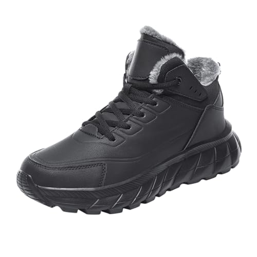 Generisch 2025 pares modelos invierno acolchado cálido deporte hombre casual moda al aire libre botas de nieve S zapatos de hombre, Negro , 44 EU