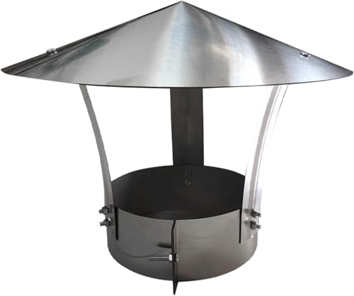 Capuchon de cheminée haut de gamme | Finition durable en acier inoxydable de 30 cm
