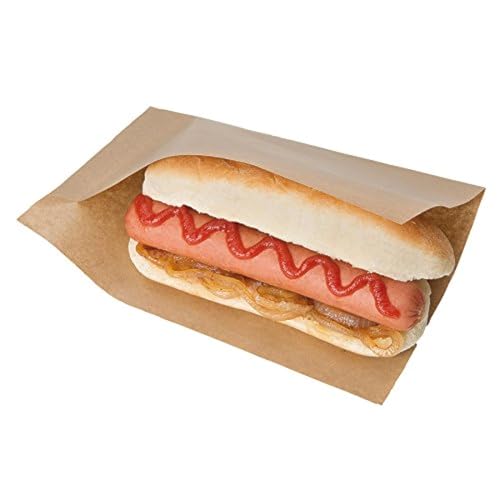 Garcia de Pou 100 Einheit, geöffnet Pack Tasche für Häppchen, Hot Dogs in Box 35 gsm, 15 x 13/10 cm, Papier, natur, 15 x 10 x 30 cm