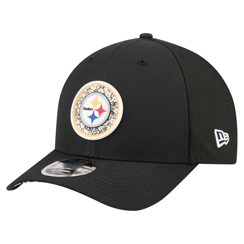 New Era Men's Black Pittsburgh Steelers Floral 9FORTY M-Crown Trucker Adjustable Hat