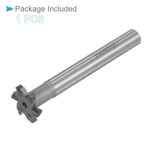 Image of T-Slot Milling Cutters, 6 Flutes 1 inch Cutting Dia 0.16 inch Depth, Straight Tungsten Carbide Tip T-Slot End Mill- (Applications: for Copper Milling)