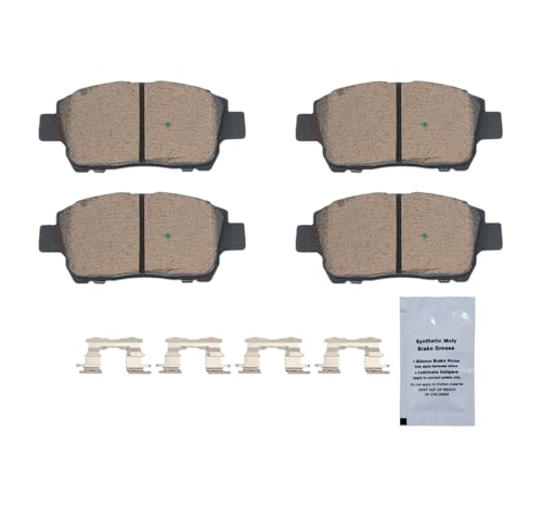 Image of HUSCH D822 Front Ceramic Brake Pads Kit Fit For Scion tC 2005-2010, For Toyota Celica 2000-2005, For Echo 2001-2002, For MR2 Spyder 2000-2002, For Prius 2001-2002
