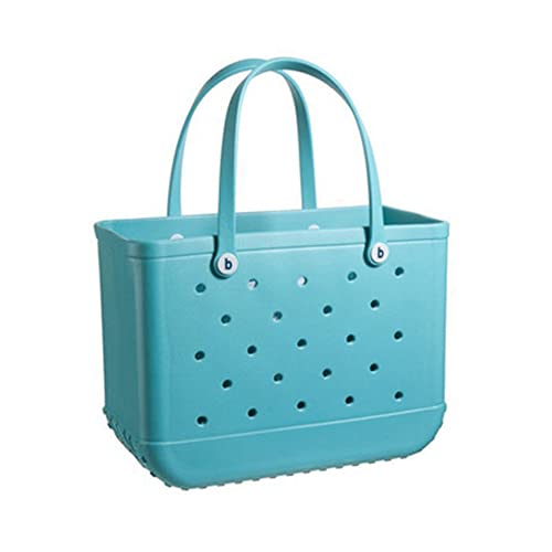 2022 Neue Mode Outdoor Hohl Silikon Große EVA Strand Bolsillos Sommer Frauen EVA Korb Frauen Outdoor Reise Handtasche Lagerung Bolsillos (Himmelblau) Cover
