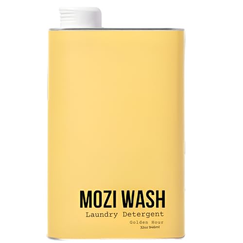 Mozi Wash Golden Hour Liquid Laundry Detergent Concentrated Non Toxic Laundry Soap for HE & Standard Machines Plant Based Formula 50+ Loads Warm Citrus Floral Scent 32 oz