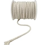 AEVORA Macrame Cord 20 Yards, 3mm Natural Soft Cotton Rope for Sweatpants Bags, Sewing, Wall Hanging, DIY...