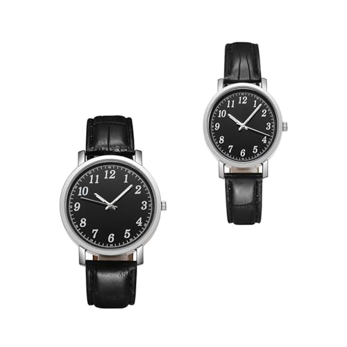 ULTECHNOVO Relojes de Pulsera Negro, Diseño Clásico Movimiento Preciso y Materiales de Vidrio y Aleación, Ideales para Actividades de Negocios E Interiores