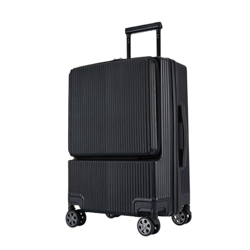 Suitcase Aluminium Frame Trolley Luggage Business Travel Suitcase On Wheels Suitcase with Laptop Bag (Color : Zipper Silver, Size : 20inch)