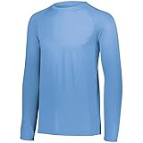 Augusta Sportswear Attain Wicking Long Sleeve Shirt XL Columbia Blue