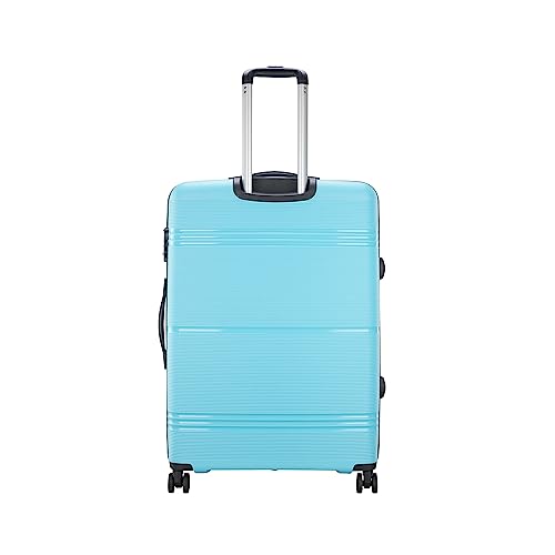 Image of Skybags Focus 8W(N) Strolly Large 360 79 Cm|Trolley Bag, Speed Wheel Suitcase For Travel, 8 Wheel Luggage For Men And Women, Polypropylene Hard Side Cabin And Check In Bag (Turquoise, Large)