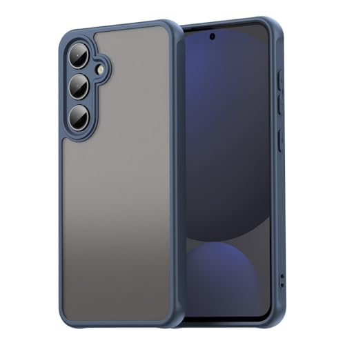 Coque rigide Samsung S24 en silicone bleu pour éviter les rayures et les chocs