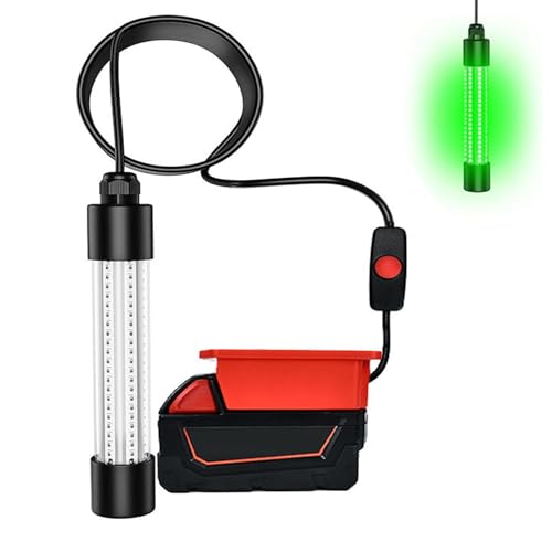Lampe submersible LED verte anti-reflet pour pêche sur quai et bateau