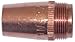Radnor Model 24FN-62-S Thread-On Nozzle For Up To 450A Tweco No. 3 And No. 4 Series MIG Guns ( 48PK)