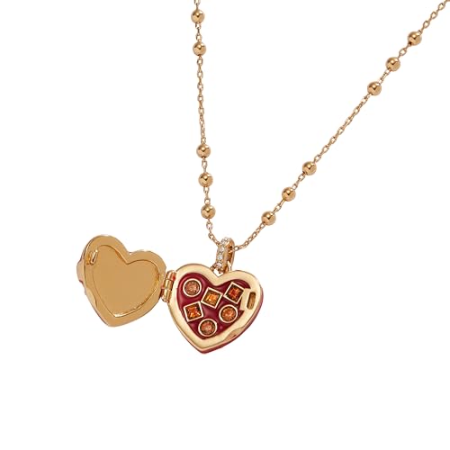Alex and Ani Box of Chocolate Locket Necklace, Brass Shiny Gold image 3