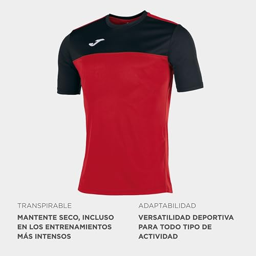 Joma Camiseta Deportiva Manga Corta Hombre , 6XS - 3XL - Transpirable y Secado Rápido, Ideal para Running o Gym - Winner