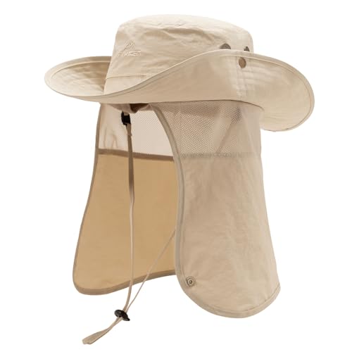 Image of Comhats Oversized XL XXL Waterproof UPF50+ Neck Flap Protection Cover Wide Brim Golf Packable Sun Hats for Men