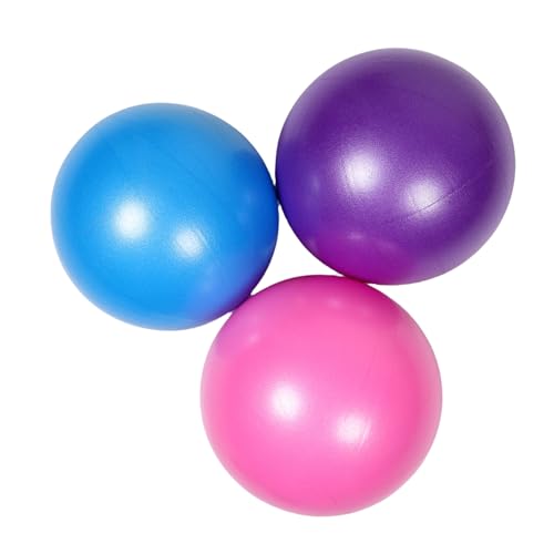 ibasenice 3 Piezas Pelota De Yoga Estirar La Pelota Bola De Punto De Disparo Bolas Ponderadas Pelota De Estabilidad Pelota De Entrenamiento Bola De Barra Guía De Polivinilo
