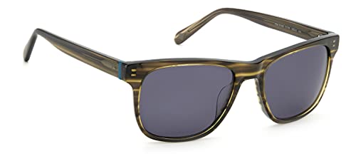 Fossil Men's Male Sunglass Style FOS 2112/S Square, Khaki Horn/Gray, 55mm, 18mm2