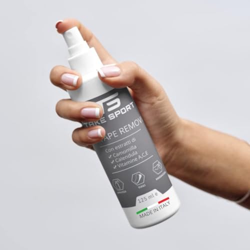 TS TAKE SPORT – Tape Remover Spray Natural, 125 ml | Aceite removedor sin alcohol para kinesio tape, tape deportivo y residuos de pegamento – También ideal como aceite de masaje deportivo
