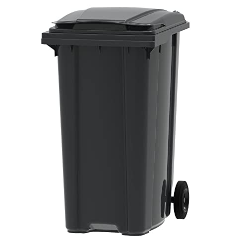 ESE Poubelle Conteneur à déchets 360L + Couvercle gris