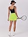 PINSPARK Womens Tennis Skirts Stretchy Athletic Skorts Tummy Control Skort Skirts A-line Cute Sports Skirts, Neon Green Medium