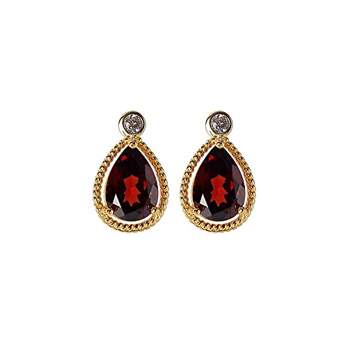 Boucles d'oreilles grenat rouge argent sterling boucles d'oreilles larme de luxe