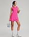 G Gradual Tennis Dress for Women Golf Outfits with Shorts and Pockets Sleeveless Active Exercise Athletic Dresses for Women(Rose,S)