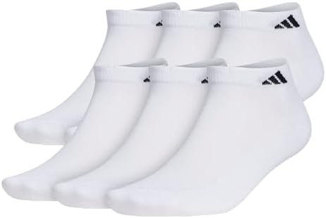 adidas Women's Athletic Cushioned Cut Socks (6-Pair) Low Profile Arch Compression for a Secure Fit