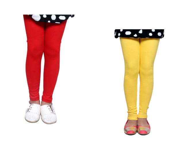 Image of KAYU Girl's Full Length Cotton Leggings Pants Pack of 2
