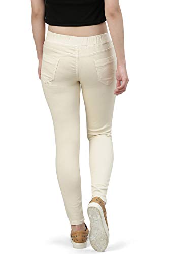 Image of ADBUCKS Women's Slim Fit Mid Rise Jeggings -, Skinny, Wide Leg Jean, Elasticated