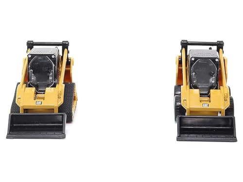 Set de 2 modelos 1:64 cargadoras 272D2 y 297D2 amarillas miniatura 5