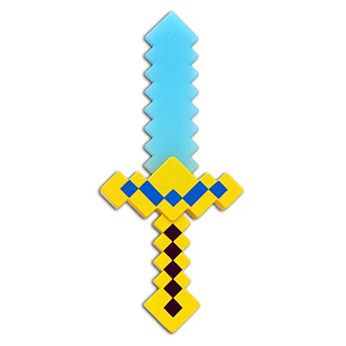 Espada Minecraft 37 Cm Diamante Com Som E Luz