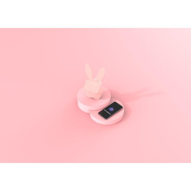 Mobility on Board Réveil Lapin Intelligent Cutie Clock - Rose Pastel