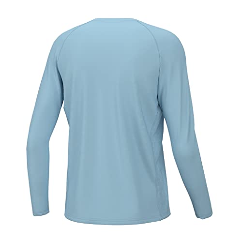 Image of HUK Boys Pursuit Solid Long Sleeve Shirt, Fishing Shirt for Kids