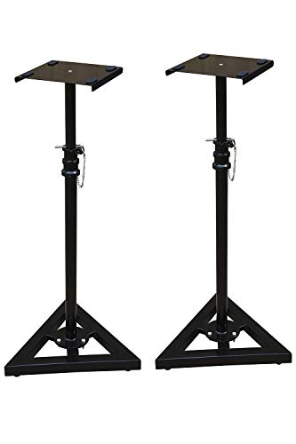 Image of Studio Monitor Stands /Adjustable Floor Speaker Stand with Locking Safety Pin (Pack of 2 Stands)