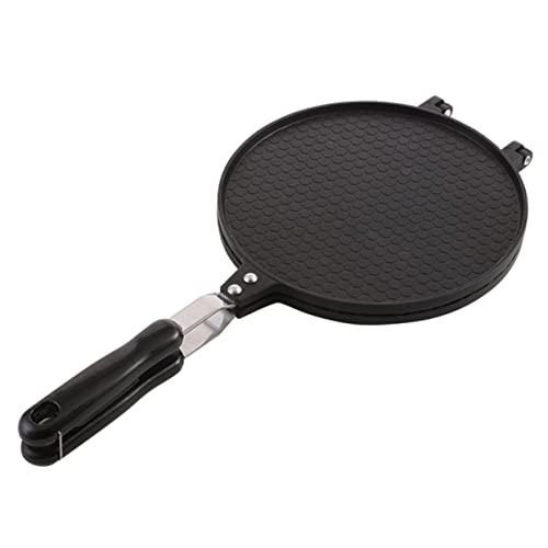 Cabilock Máquina De Rollo De Huevo Plancha Krumkake Electrica Molde para Hornear Cono De Gofres Krumkake De Hierro Fabricante De Gofres De Helado Doble Cara Suministros De Cocina Aluminio