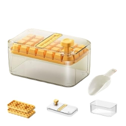 Ice Cube Tray with Lid And Bin, PET Silicone Large Capacity Press-Type Layered Design Sturdy Ice Cube Trays with a Spoon,Sealed and Dustproof Multi-Scenario Adaptation Ice Cube Mold for Home Drinks - image 1
