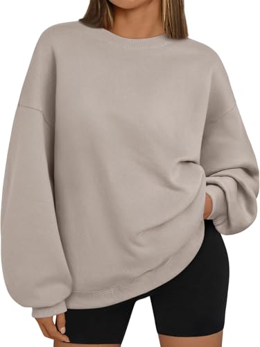 Trendy Queen Sweatshirts for Women Hoodies Oversized Crewneck Top...