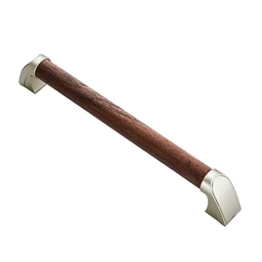 HTTWJD Duscharmstöd För Seniorer Med Halkskydd, Träräcke För Trappor Utomhussäkerhetsstödarmstöd För Funktionshindrade Och Äldre Halkfri Balansarmstöd/Black Walnut Color/34Cm(13.4 Inch)