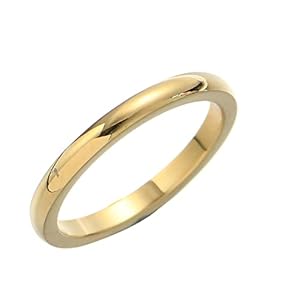 Ayoiow Roestvrij stalen ringen voor vrouwen 2 mm banden goud eenvoudig gepolijst unieke trouwringen