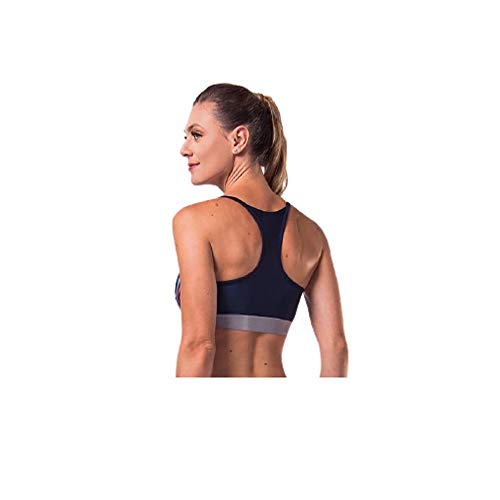 Camiseta Train Elastic Ii, Fila, Feminino, Marinho/Estampado Listrado, P