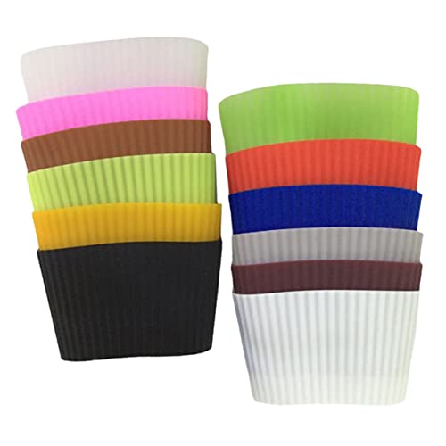 Beaupretty 12 piezas Funda de Silicona para Botellas de Cubiertas Antipolvo Aislamiento Térmico Colores Aleatorios para Cocinas y Bebidas Color Aleatorio Color Aleatorio