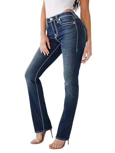 True Religion Women's Billie Straight Fit Super T Flap Jean3