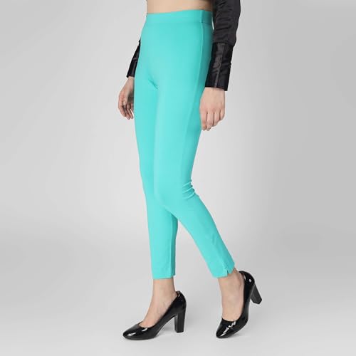 Image of ON&ON Women's Cotton Stretchable Slim Fit Straight Pants Trouser for Casual Wear and Office Wear