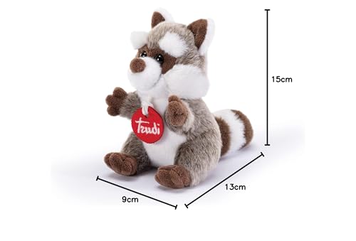 Trudi Trudino Raccoon Small Plush Toy, 9 x 13 x 15 cm, XS Size, Ideal for Valentine's Day, Christmas, and Birthdays - Image 4
