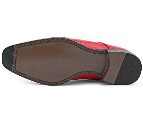 Image of Bolano Bandit Men's Alligator Print Cap-Toe Oxford Dress Shoes