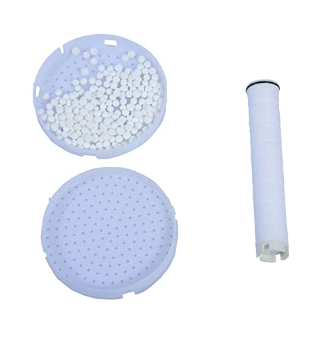 Image of RiverSoft SH3-C Replacement Filter Cartridge for Handheld Shower | Hard water filter | Calcium Sulfite Balls & Sediment Filter Cartridge (PP)