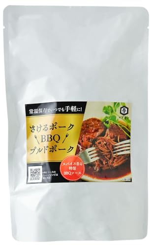 【常温】泉万醸造｜さけるポーク BBQ プルドポーク 300g 豪快な塊肉 バーベキューソース サンドの具 炒め物 パスタ 味付け 豚肉 トッピング (300g×1個)のサムネイル