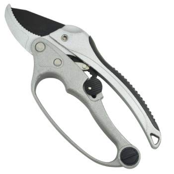 prademir Tijeras de podar de 4 niveles, sistema de carraca, inoxidable, extra endurecidas, ramas de hasta 25 mm de grosor