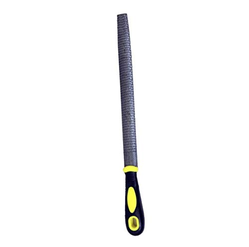 JON BHANDARI Wood Rasp File Bastard with PVC Handle- 10 inch for shaping, smoothing, removing and finishing wood, plastic, and soft materials with precision.